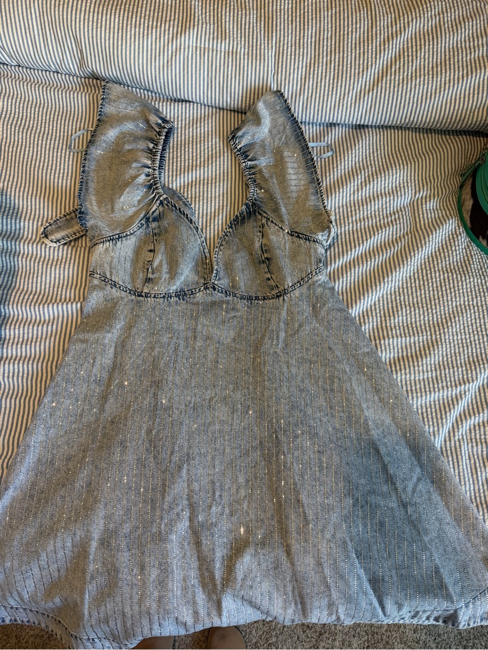 Denim and rhinestone dress